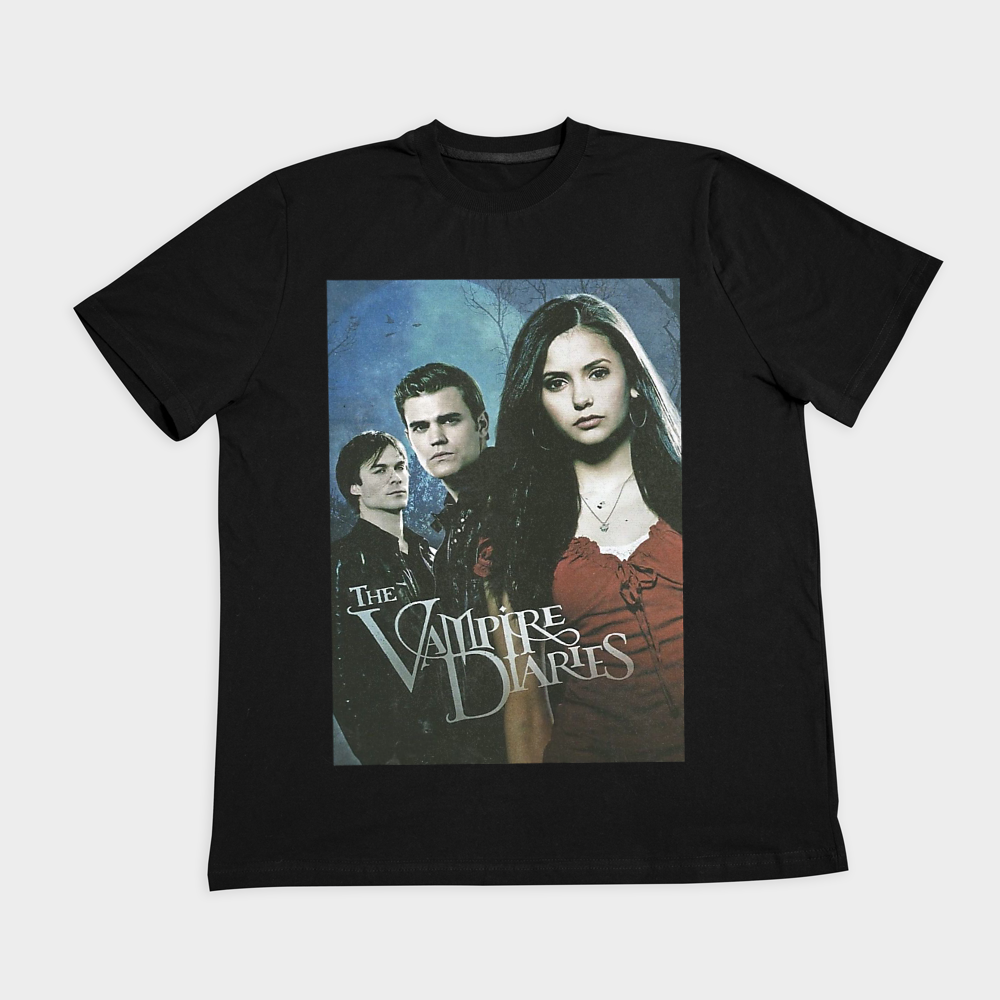 تیشرت the vampire diariesنمای روبرو ۲ - رنگ مشکی1