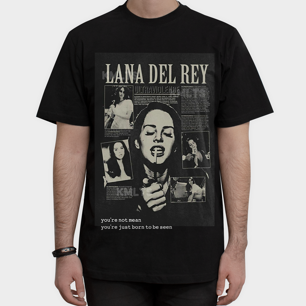 تیشرت Lana Del Rey collectionنمای روبرو ۱ - رنگ مشکی