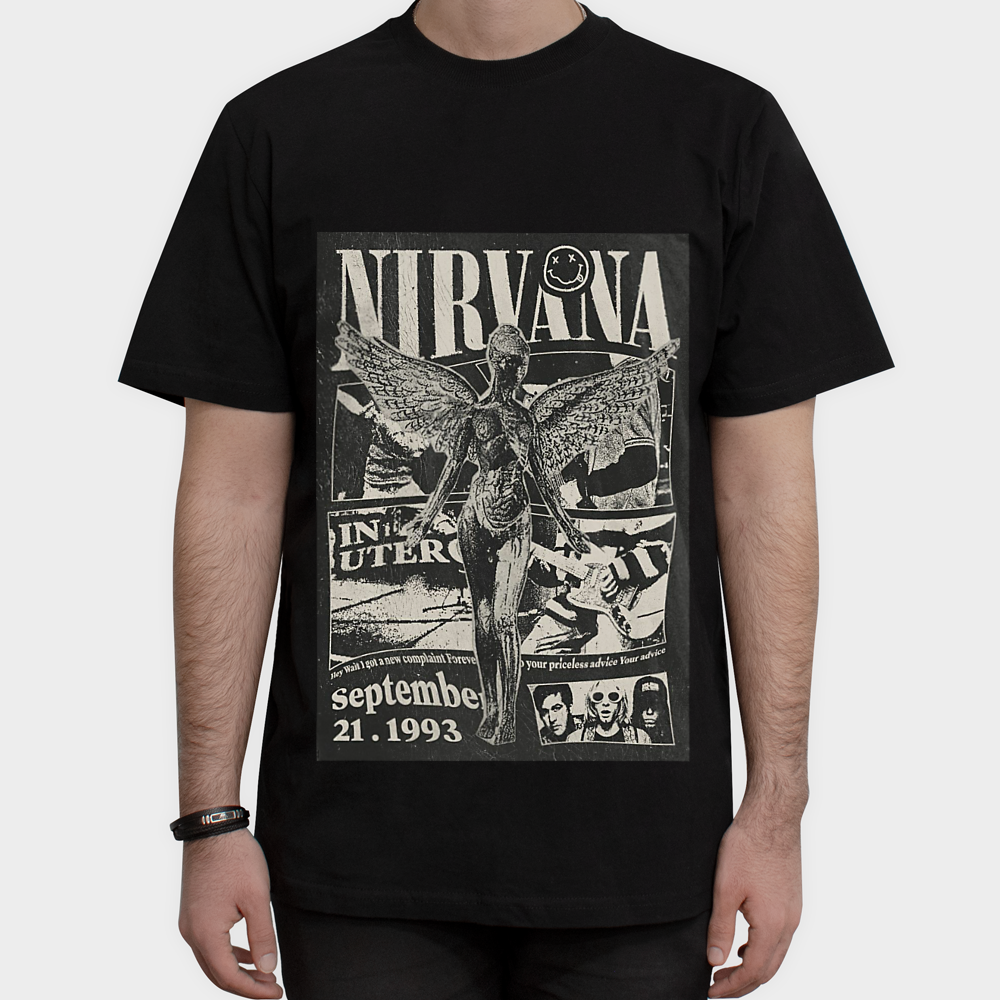 تیشرت Nirvana collectionنمای روبرو ۱ - رنگ مشکی