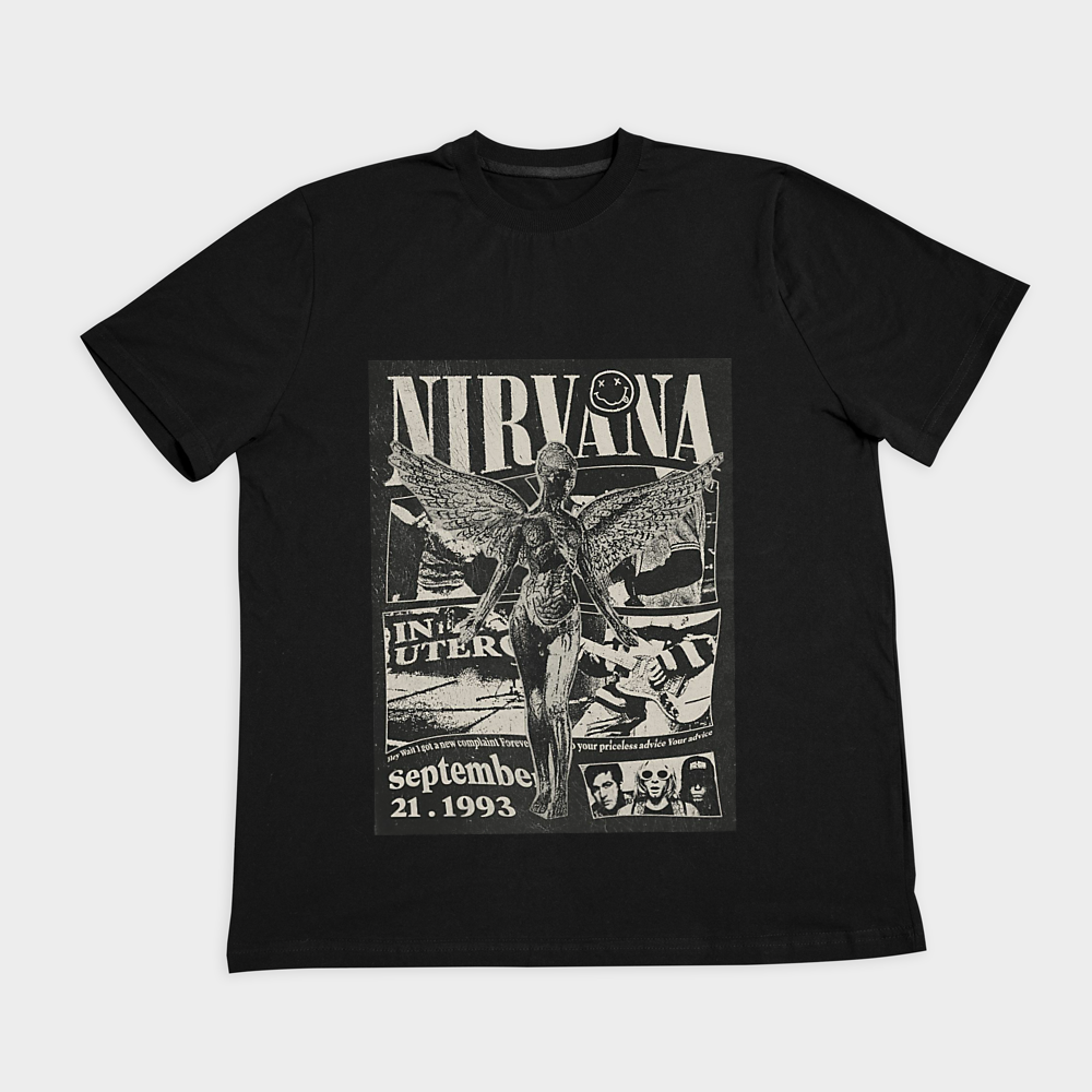 تیشرت Nirvana collectionنمای روبرو ۲ - رنگ مشکی1