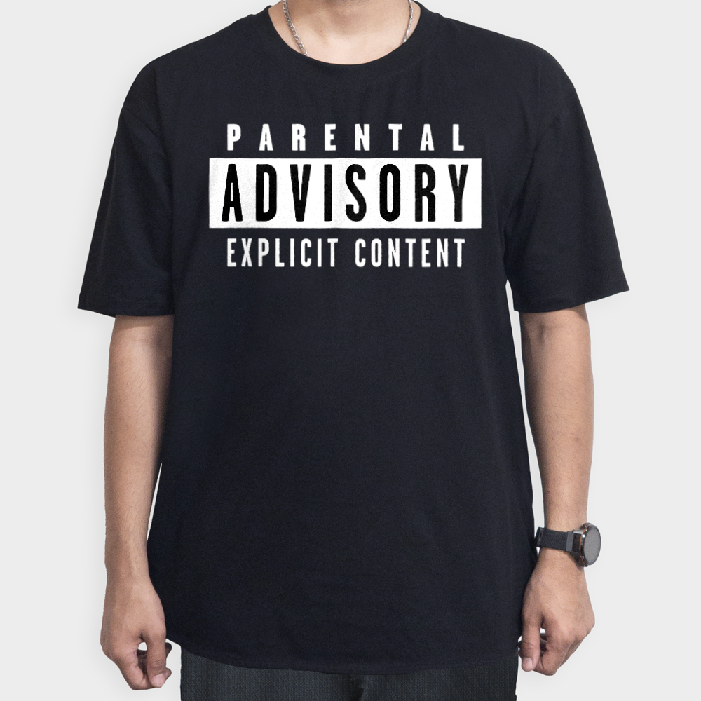 تیشرت لانگ Parental advisoryنمای روبرو ۱ - رنگ مشکی1
