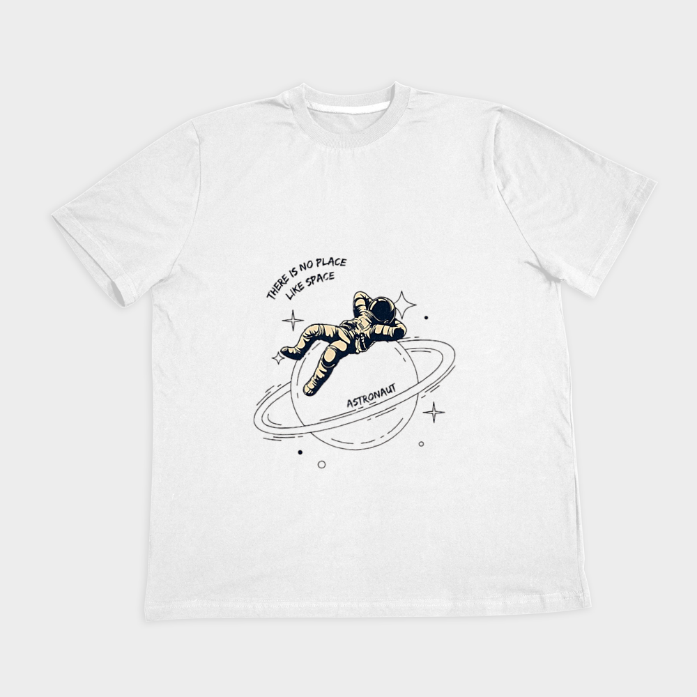 تیشرت طرح Astronaut manنمای روبرو ۲ - رنگ سفید1
