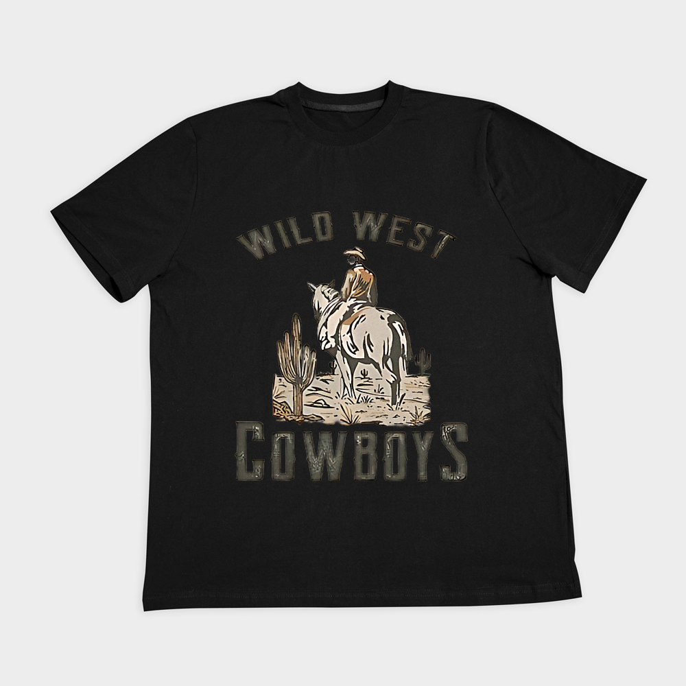 تیشرت Cowboyنمای روبرو ۲ - رنگ مشکی1