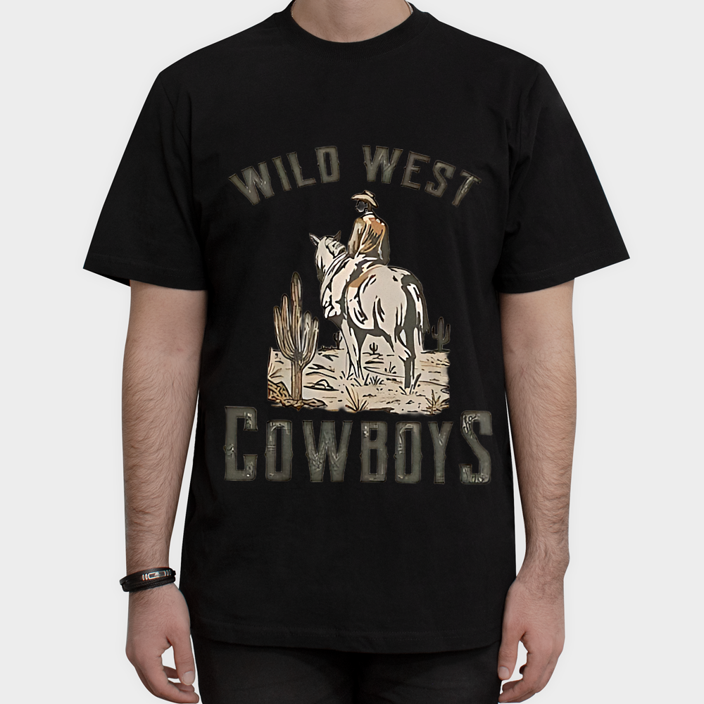 تیشرت Cowboyنمای روبرو ۱ - رنگ مشکی