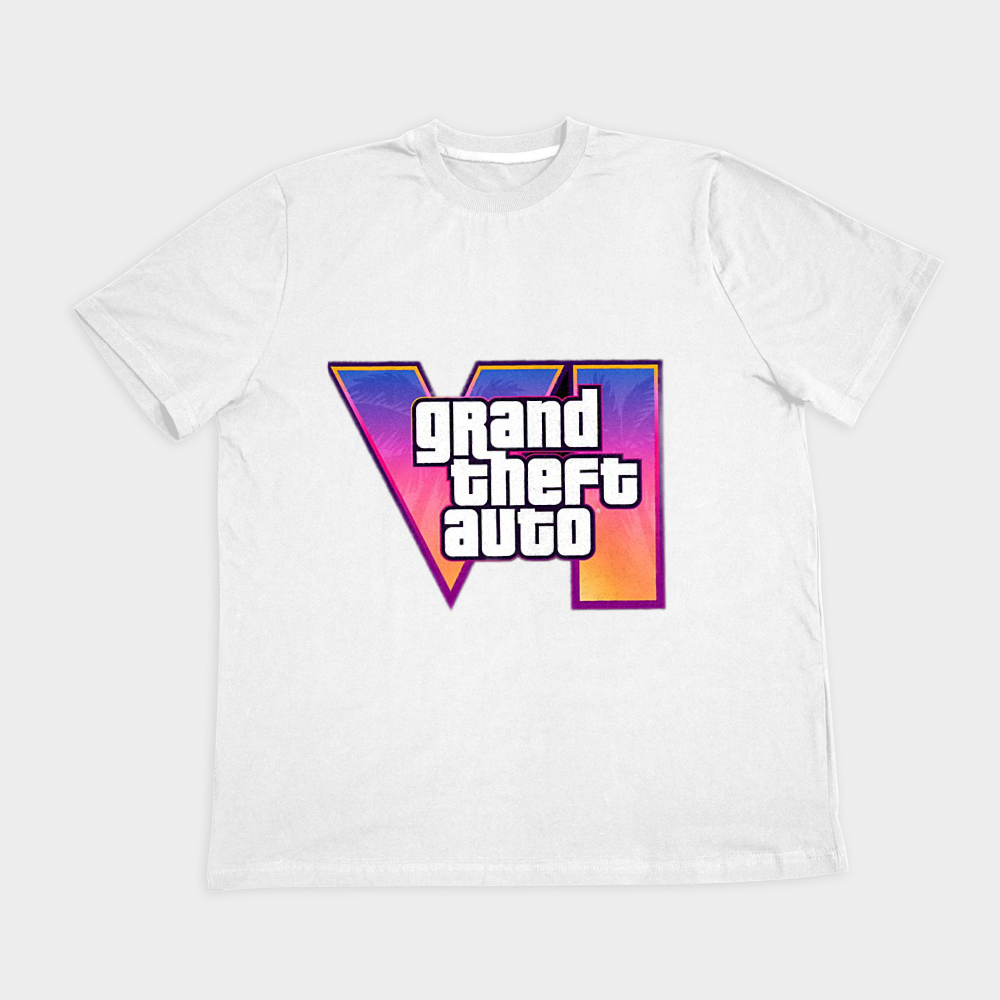 تیشرت بازی GTA VIنمای روبرو ۲ - رنگ سفید