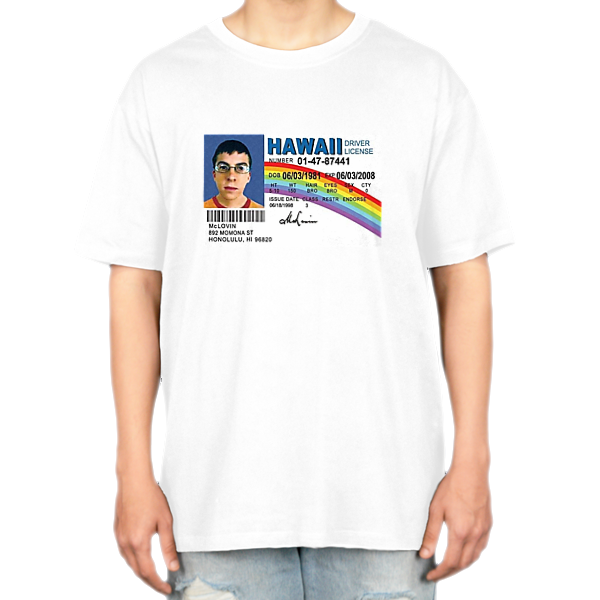 T-shirt بلیط هاوایی🏳️‍🌈نمای روبرو ۲ - رنگ سفید2