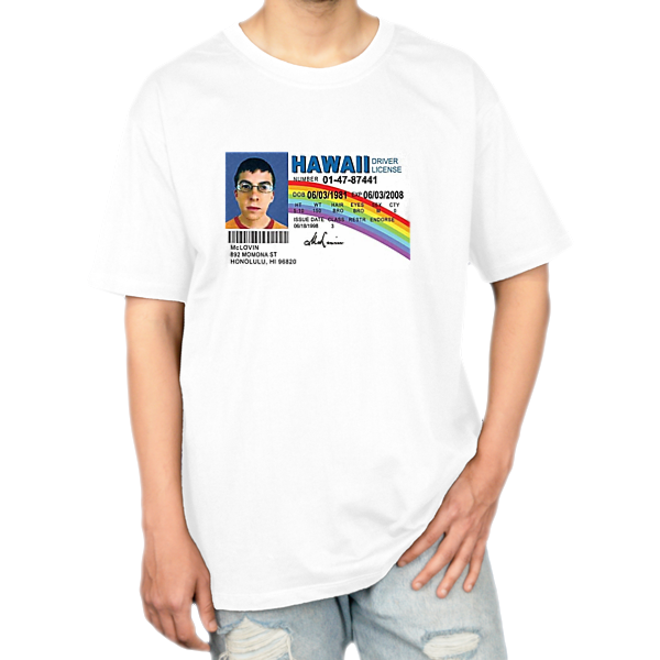T-shirt بلیط هاوایی🏳️‍🌈نمای روبرو ۱ - رنگ سفید1