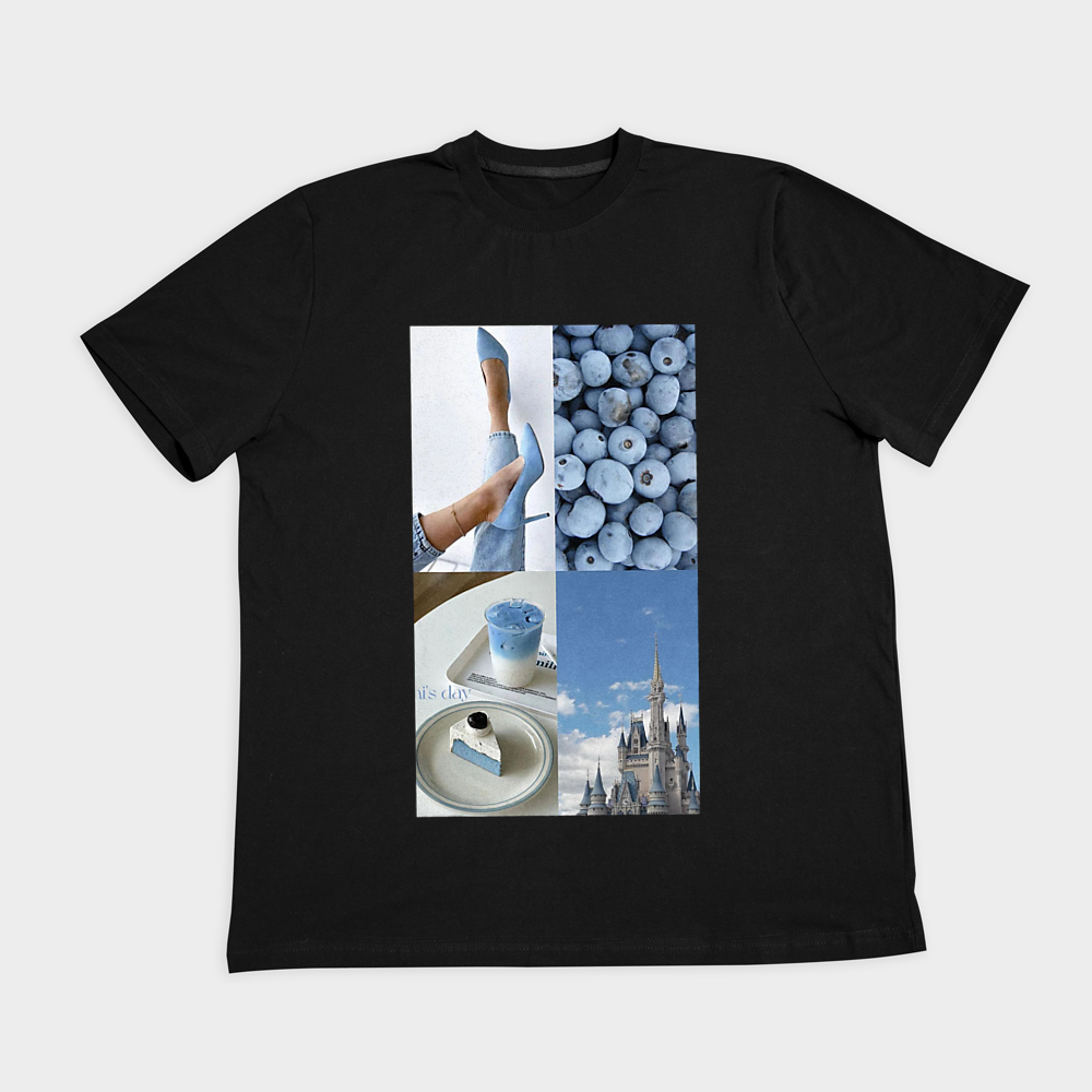 تیشرت Baby blue 🩵✨️نمای روبرو ۲ - رنگ مشکی1