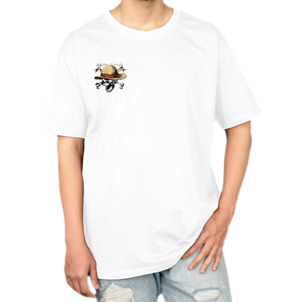 T_Shirt طرح Wanted Rorona Zoro از انیمه one-pieceنمای روبرو ۱ - رنگ سفید1