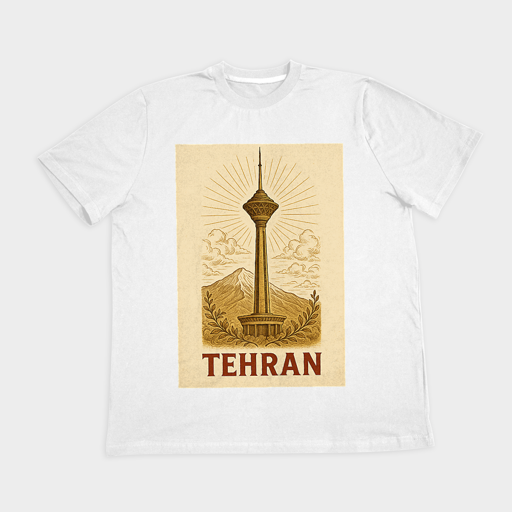 تیشرت برج میلادنمای روبرو ۲ - رنگ سفید1