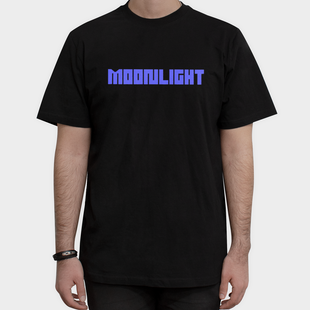 تیشرت با طرح moonlightنمای روبرو ۱ - رنگ مشکی2