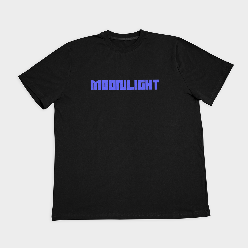 تیشرت با طرح moonlightنمای روبرو ۲ - رنگ مشکی1
