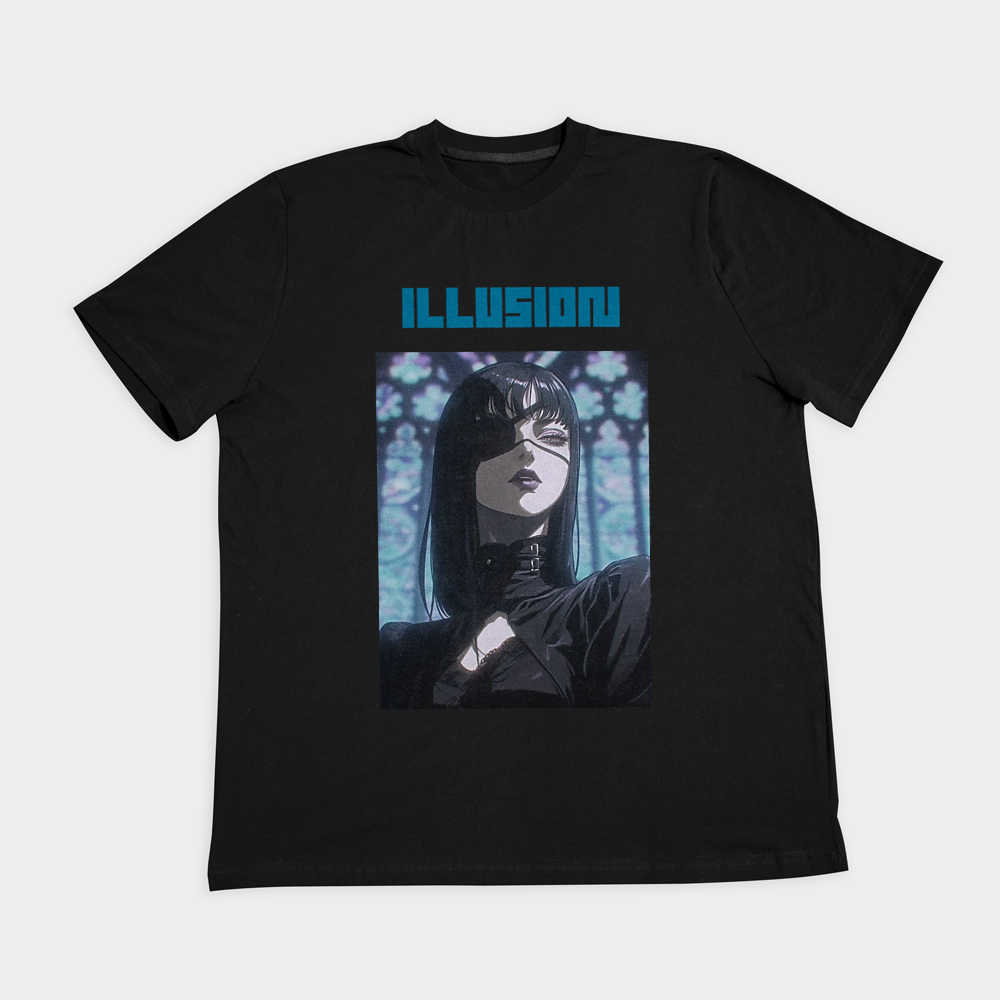 تیشرت Illusionنمای روبرو ۲ - رنگ مشکی1
