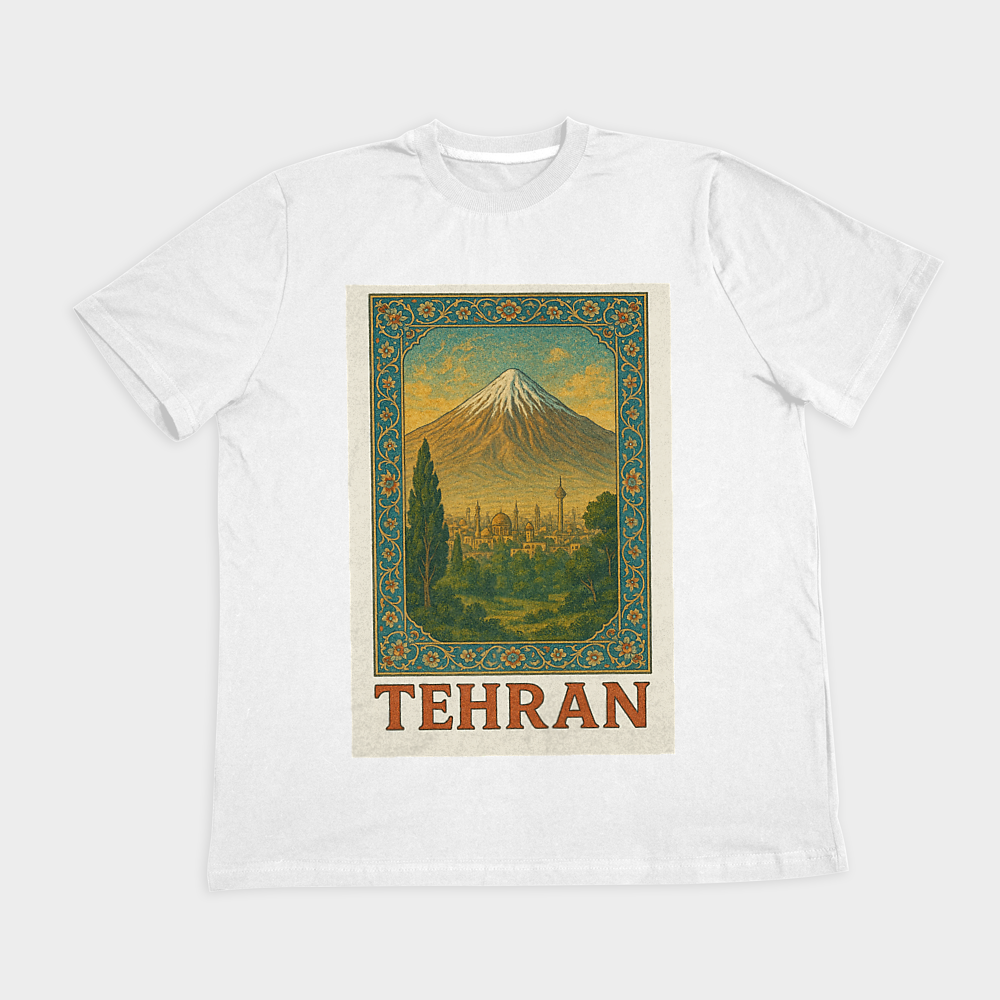 تیشرت دماوندنمای روبرو ۲ - رنگ سفید1