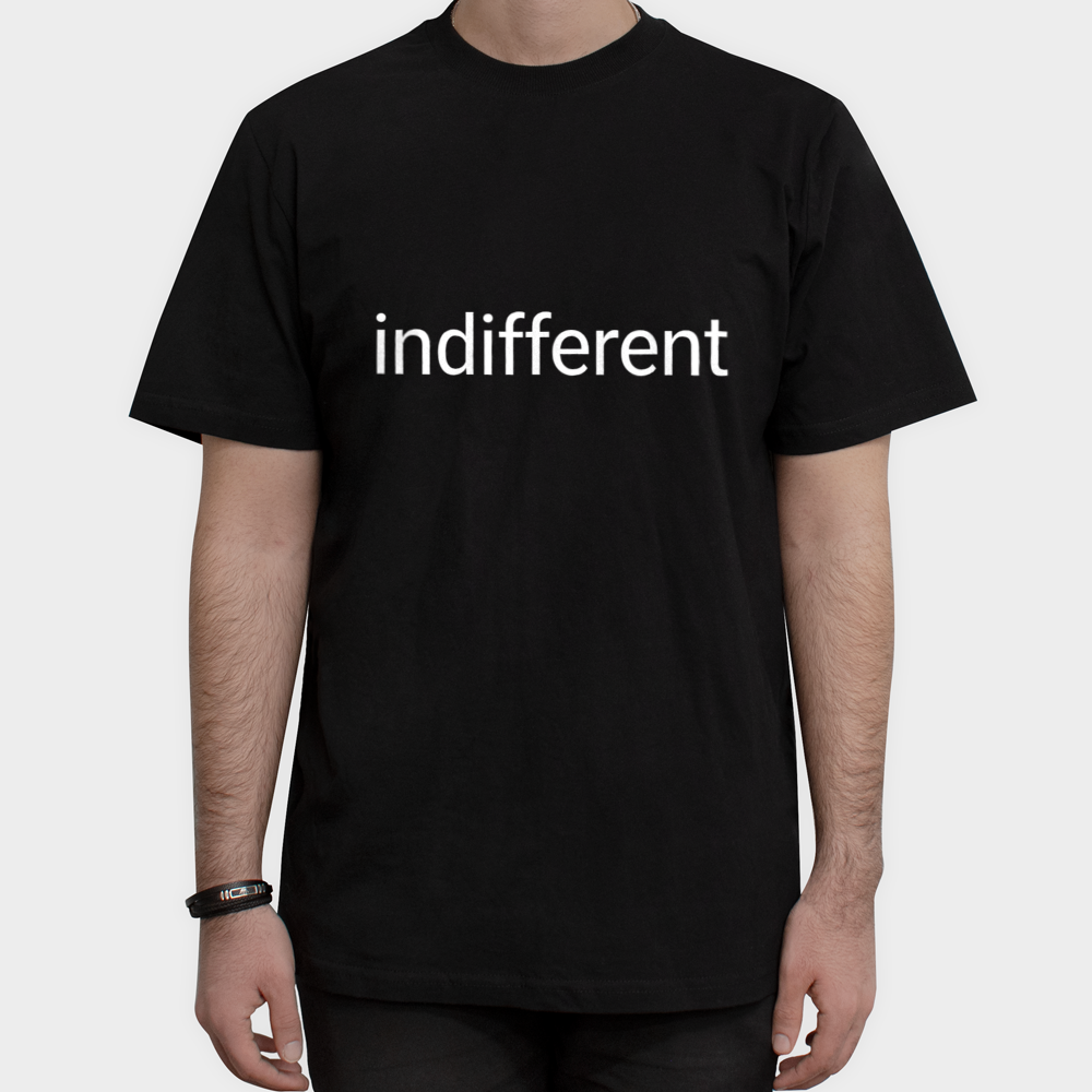تیشرت با طرح indifferentنمای روبرو ۱ - رنگ مشکی1