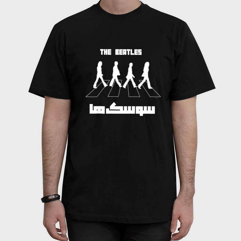 تی شرت بند راک the beatlesنمای روبرو ۱ - رنگ مشکی2