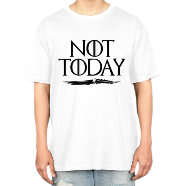 تیشرت نخ پنبه طرح Not Todayنمای روبرو ۲ - رنگ سفید1