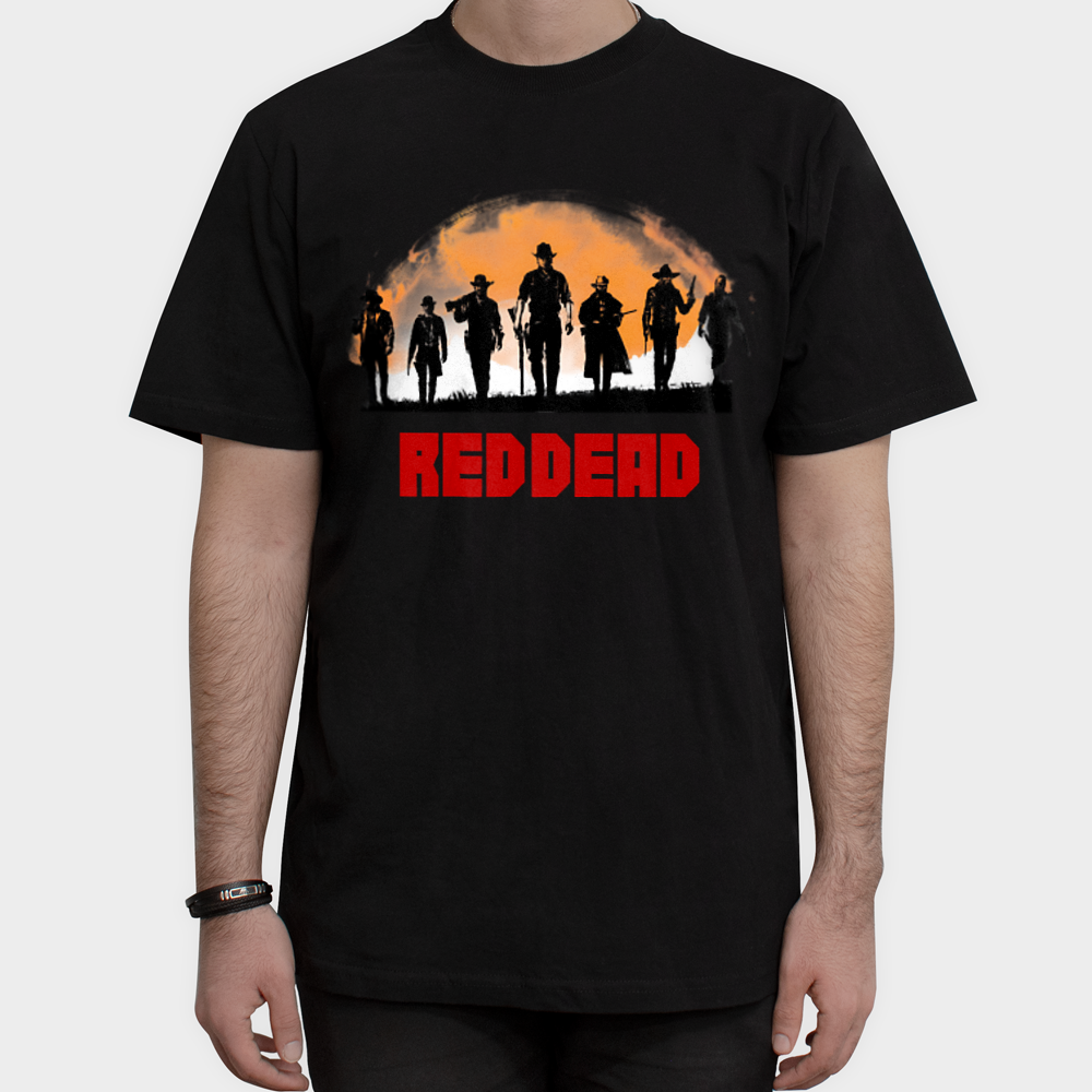 تیشرت طرح RED DEADنمای روبرو ۱ - رنگ مشکی