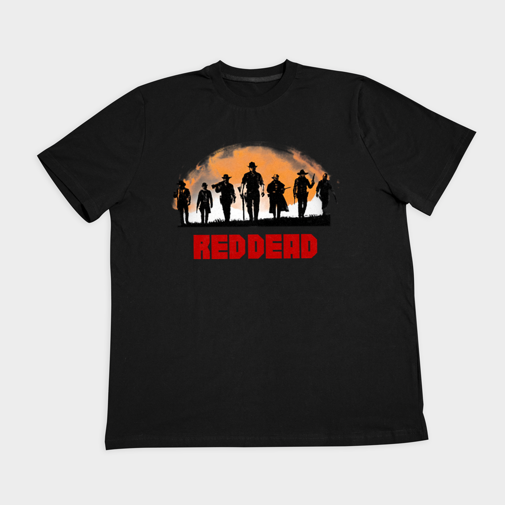 تیشرت طرح RED DEADنمای روبرو ۲ - رنگ مشکی1