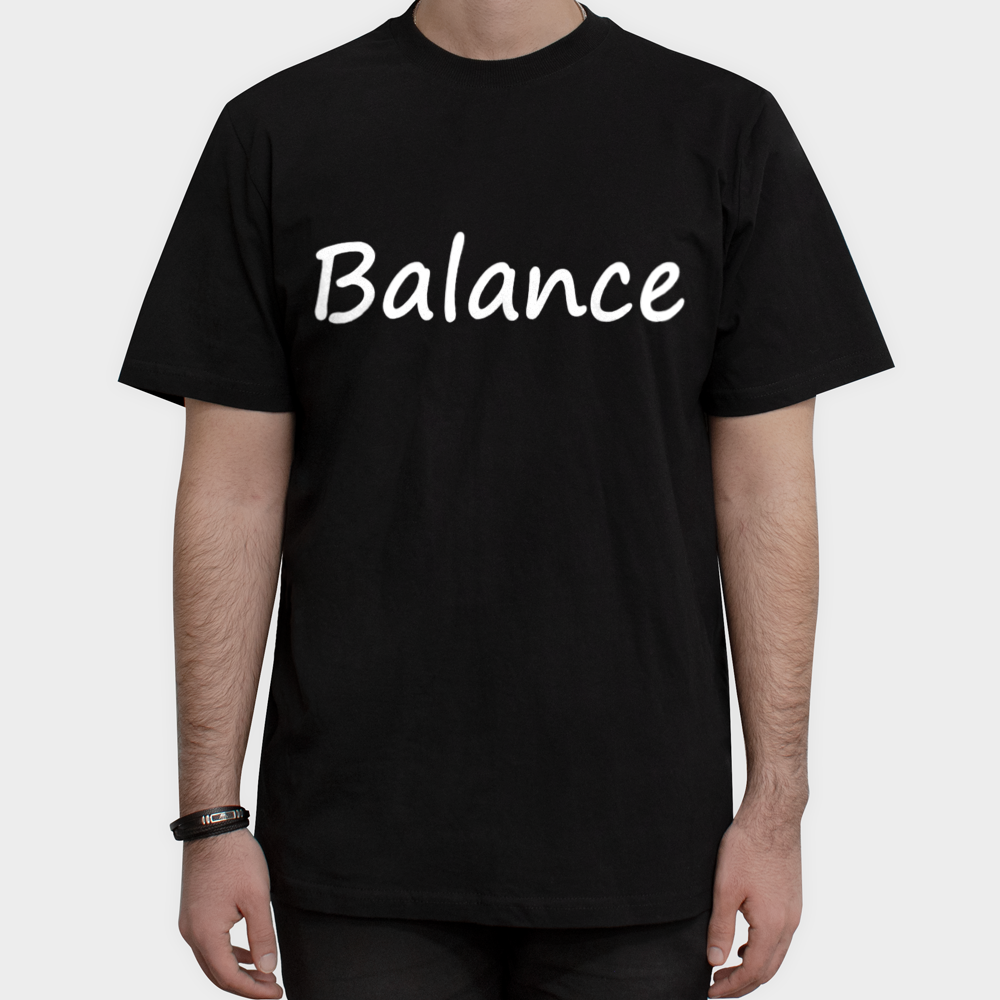 تیشرت با طرح balanceنمای روبرو ۱ - رنگ مشکی1