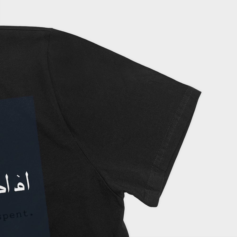 تیشرت رپنمای نزدیک آستین چپ - رنگ مشکی1