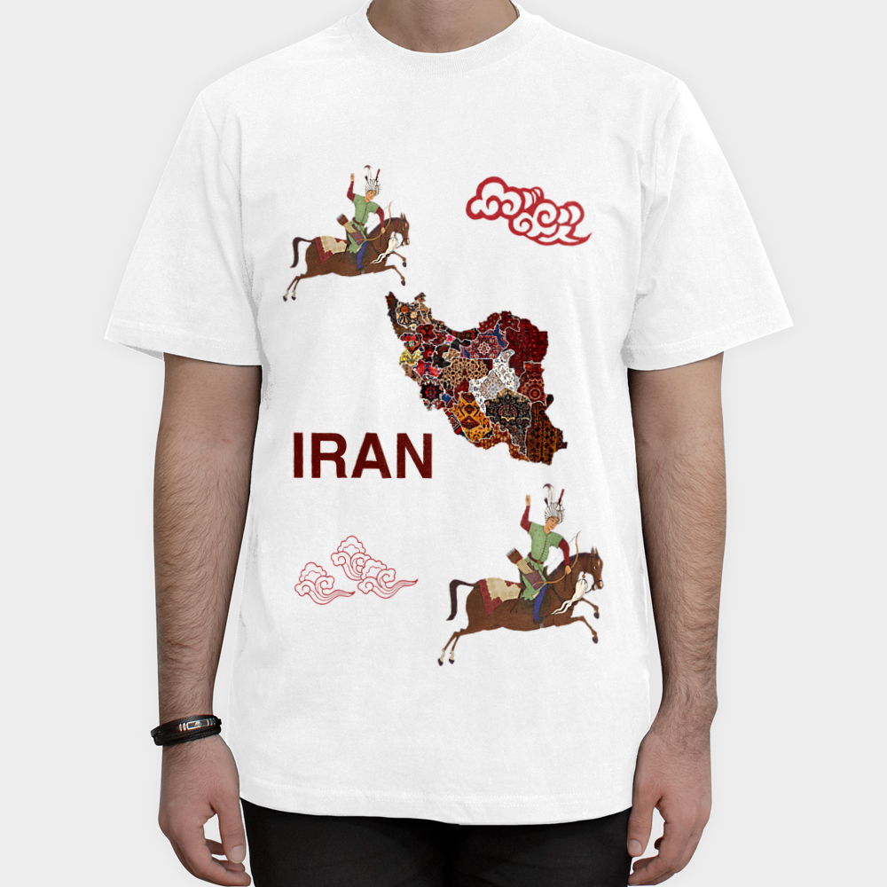 تیشرت ایراننمای روبرو ۱ - رنگ سفید