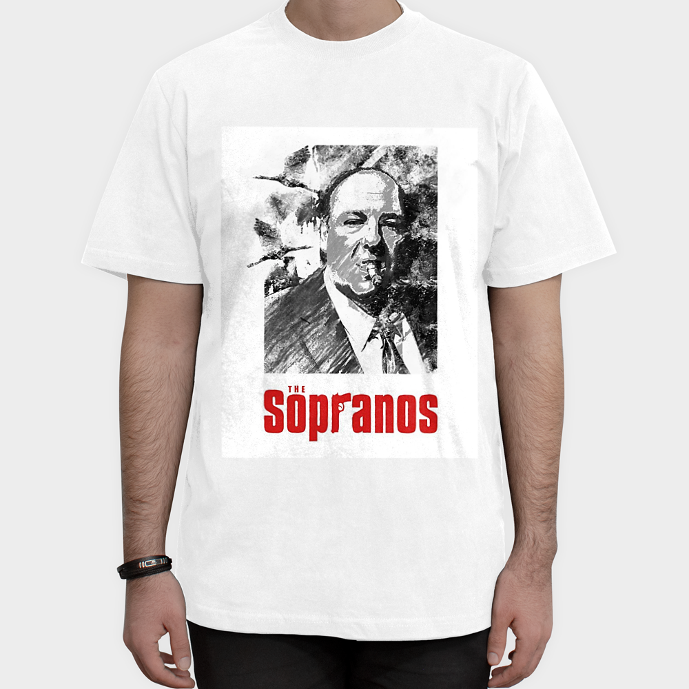 تیشرت طرح سوپرانوز the sopranos تونی سوپرانونمای روبرو ۱ - رنگ سفید
