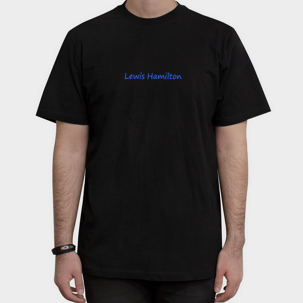 تیشرت طرح Lewis Hamiltonنمای روبرو ۱ - رنگ مشکی4