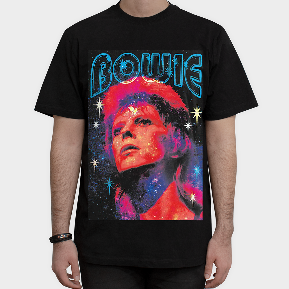 تیشرت David Bowieنمای روبرو ۱ - رنگ مشکی3