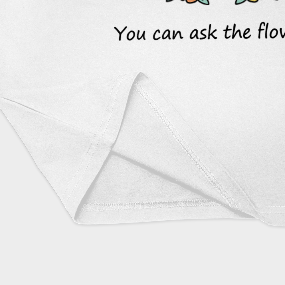 تیشرت اسکلت you can ask the flowersنمای نزدیک پایین لباس - رنگ سفید2