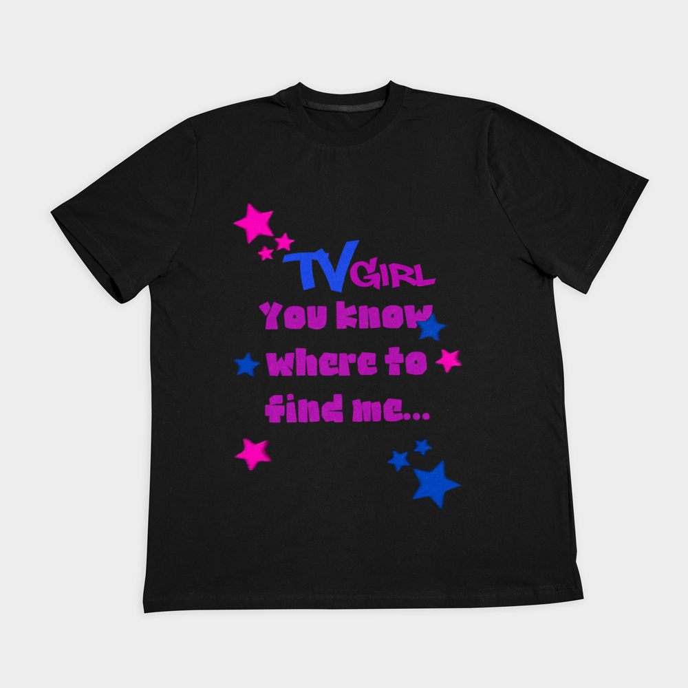 تیشرت TVGIRLنمای روبرو ۲ - رنگ مشکی2