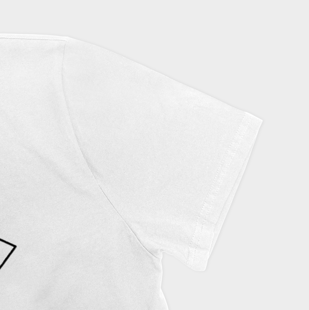 تیشرت طرح TEA SHIRTنمای نزدیک آستین چپ - رنگ سفید3