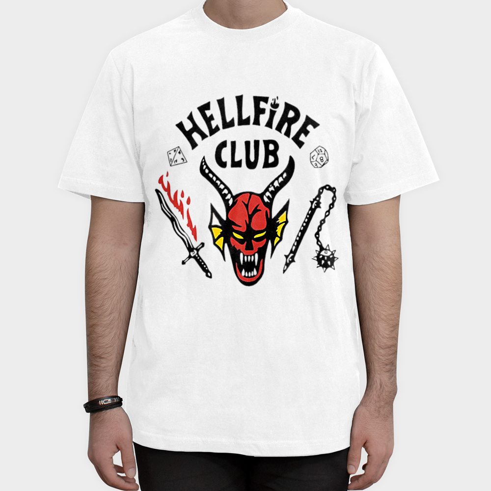 تیشرت hell fire clubنمای روبرو ۱ - رنگ سفید1