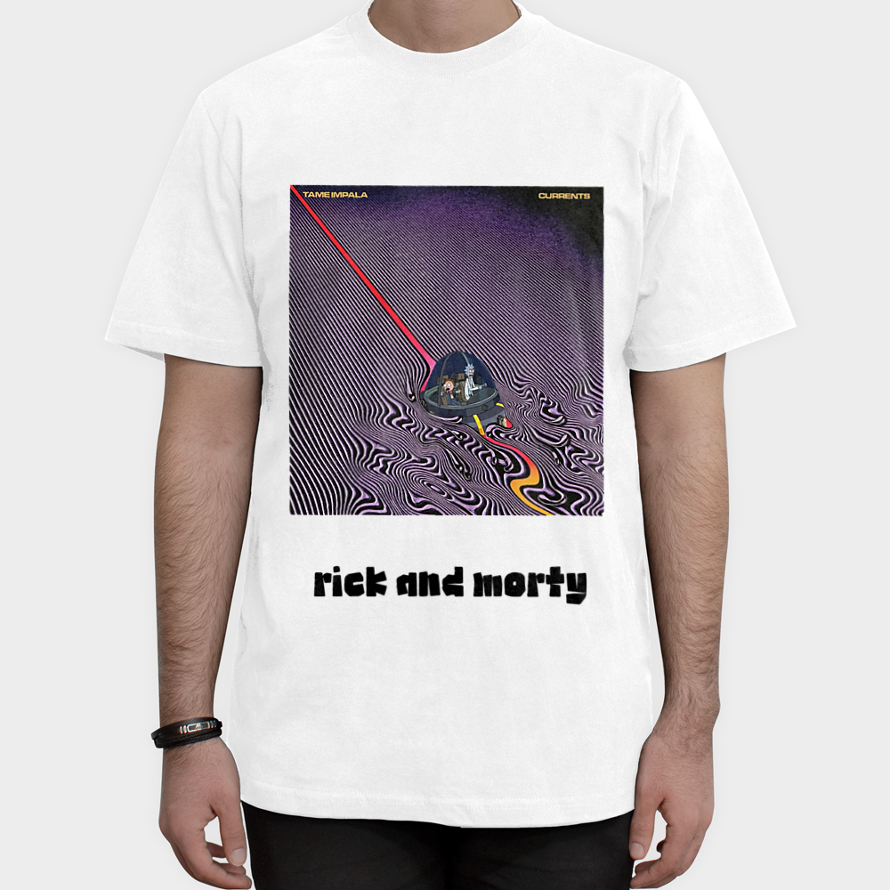 تیشرت rick and mortyنمای روبرو ۱ - رنگ سفید
