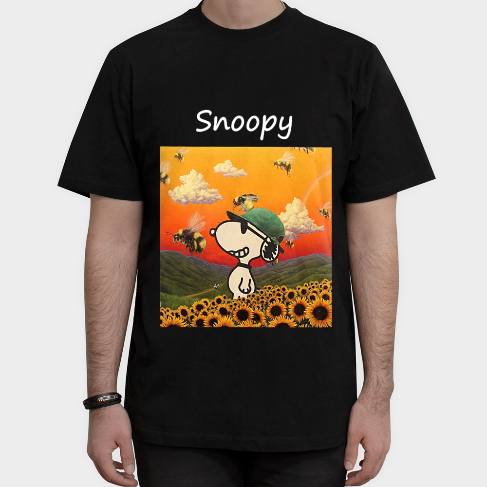 تیشرت snoopyنمای روبرو ۱ - رنگ مشکی1