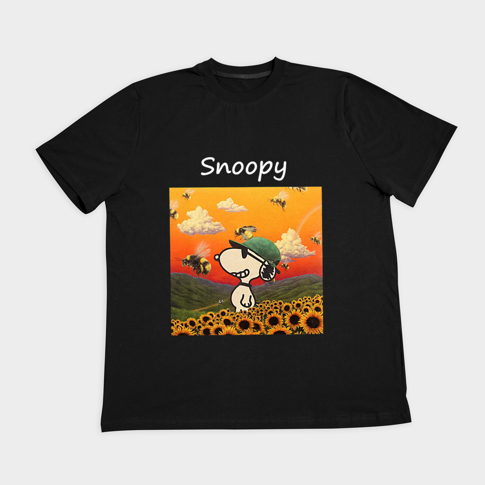 تیشرت snoopyنمای روبرو ۲ - رنگ مشکی