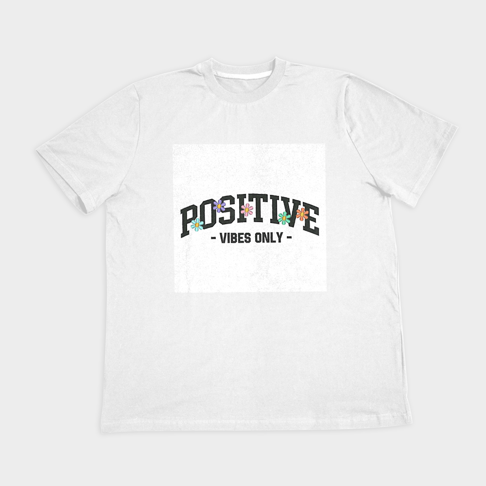 تیشرت طرح positiveنمای روبرو ۲ - رنگ سفید1