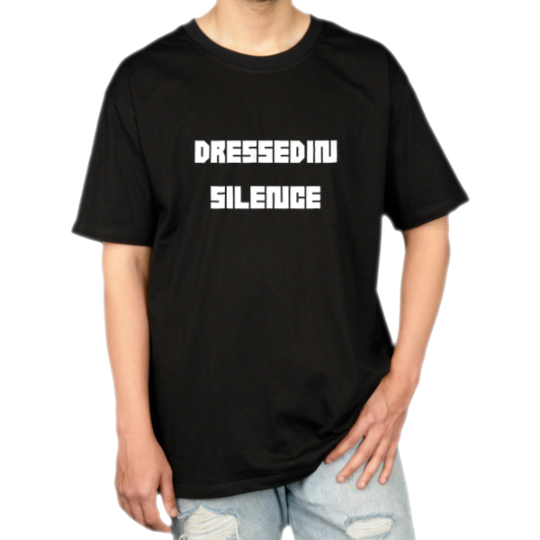 تیشرت Dressed in silenceنمای روبرو ۱ - رنگ مشکی