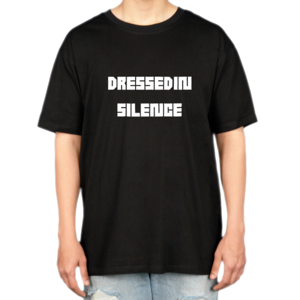 تیشرت Dressed in silenceنمای روبرو ۲ - رنگ مشکی1