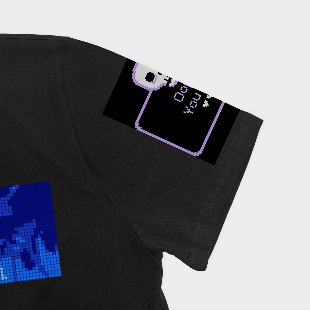 تیشرت Phantom Pulse👾💗نمای نزدیک آستین چپ - رنگ مشکی4