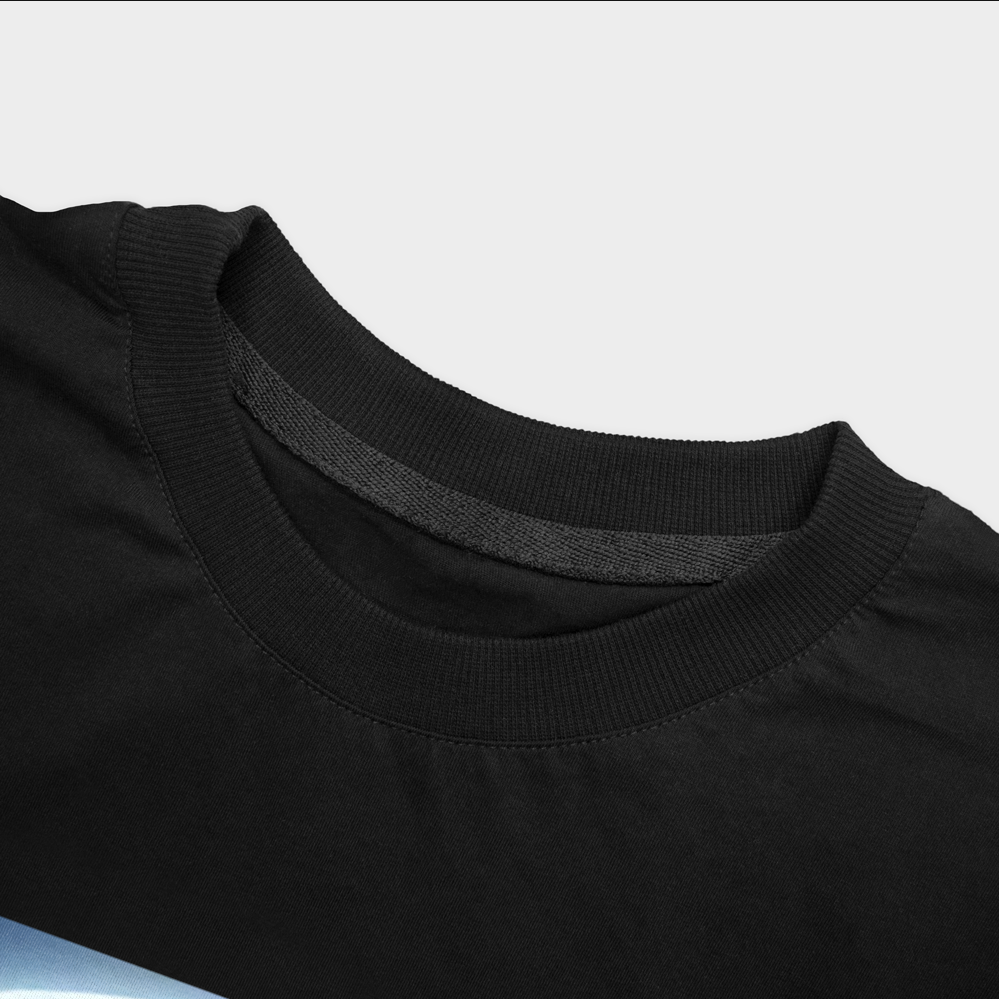 تیشرت stitchنمای نزدیک یقه - رنگ مشکی4