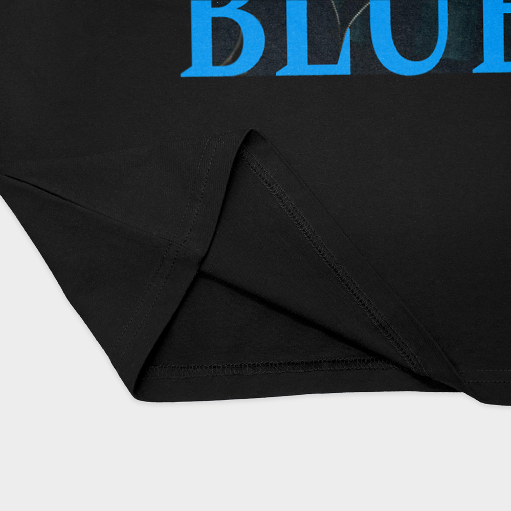 تیشرت طرح آهنگ Blue بیلی آیلیشنمای نزدیک پایین لباس - رنگ مشکی2