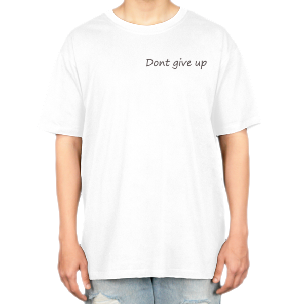 T-shirt Dont give upنمای روبرو ۲ - رنگ سفید1