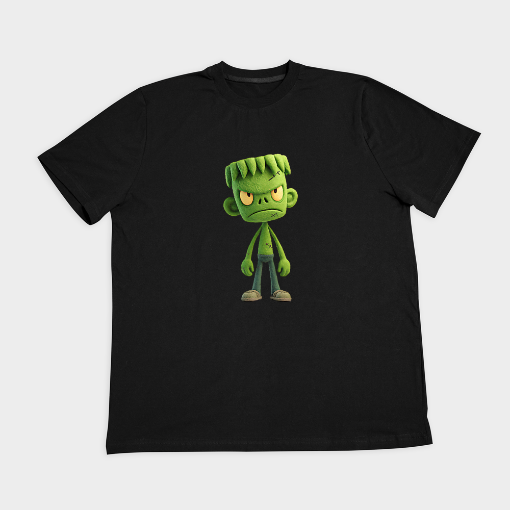 تیشرت طرح GreenMonsterنمای روبرو ۲ - رنگ مشکی1