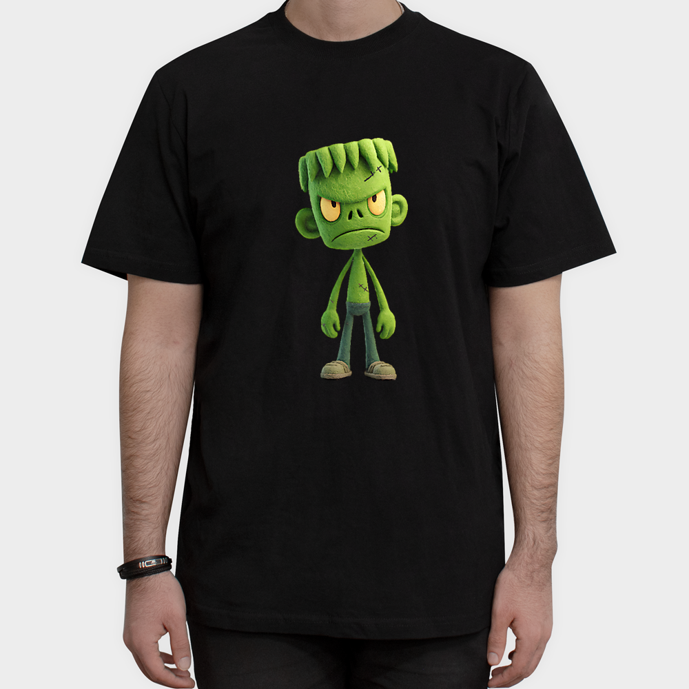تیشرت طرح GreenMonsterنمای روبرو ۱ - رنگ مشکی