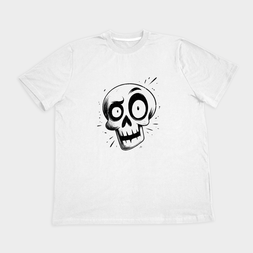 تیشرت طرح Cartoon Skullنمای روبرو ۲ - رنگ سفید1