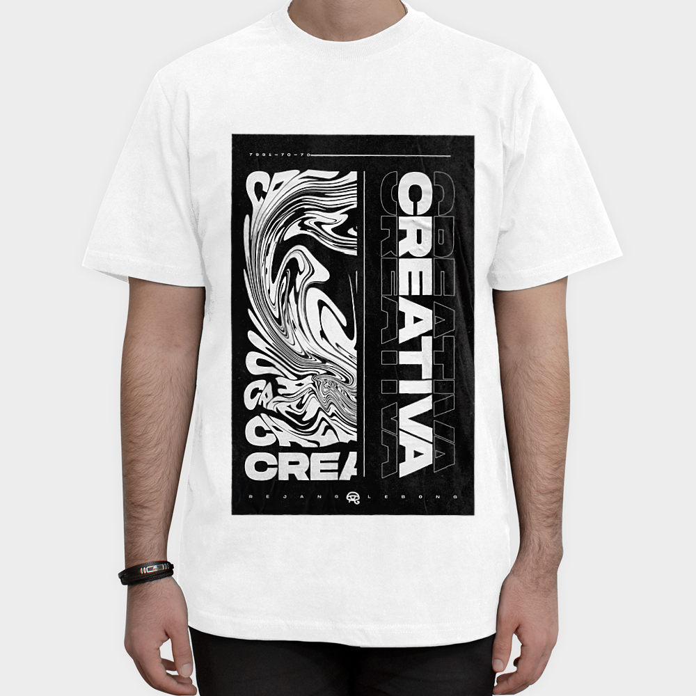Tshirt طرح creativaنمای روبرو ۱ - رنگ سفید