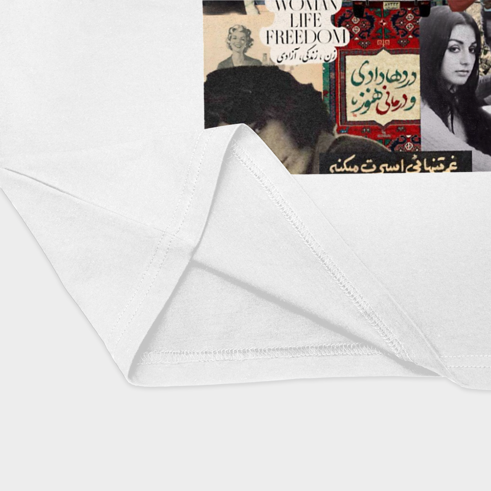 تیشرت طرح ایراننمای نزدیک پایین لباس - رنگ سفید2
