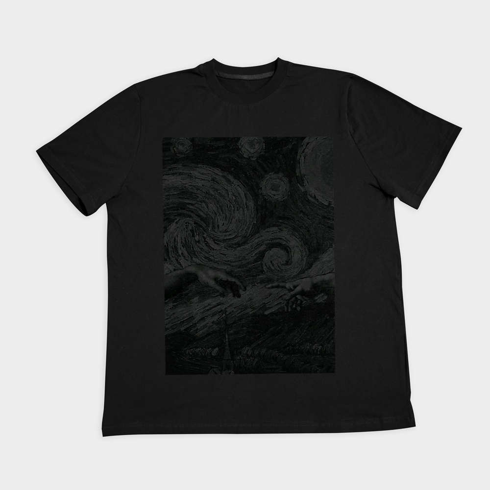 تیشرت هنری طرح Dark Artنمای روبرو ۲ - رنگ مشکی1