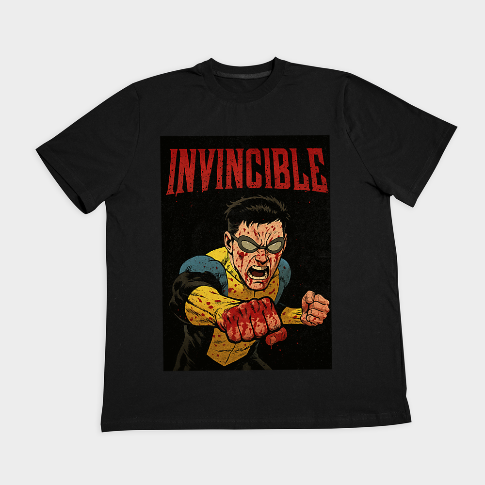 تیشرت سری invincible مدل variantنمای روبرو ۲ - رنگ مشکی1